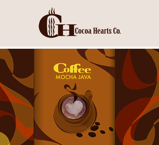 Cocoa Hearts Logo and Label